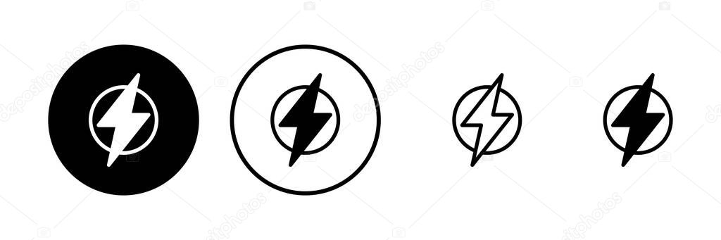 Lightning icon vector illustration. electric sign and symbol. power icon. energy sign