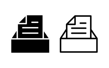 Dizin simgesi illüstrasyonunu arşivle. Belge vektör simgesi. Depolama simgesini arşivle.