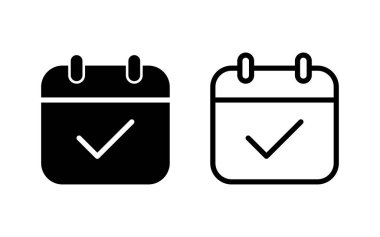 Takvim simgesi vektör illüstrasyonu. Takvim işareti ve sembol. Simge simgesini ayarla