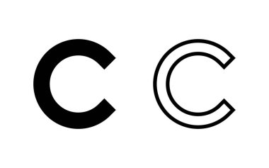 Telif hakkı ikon vektör illüstrasyonu. telif hakkı işareti ve sembol