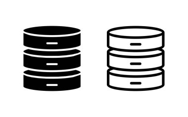 Veritabanı ikonu vektör illüstrasyonu. veritabanı işareti ve sembolü