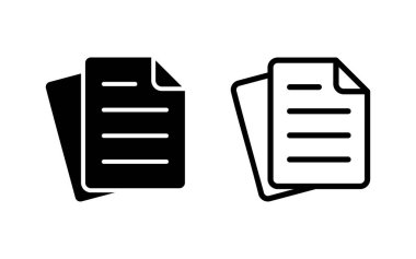 Belge simgesi vektör illüstrasyonu. Kağıt ve sembol. Dosya Simgesi