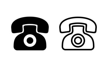 Telefon ikonu vektör çizimi. telefon işareti ve sembol