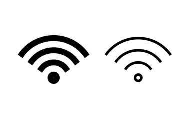 Wifi simgesi vektör illüstrasyonu. İşaret işareti ve sembol. Kablosuz simge