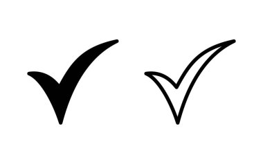 İşaret simgesi vektör illüstrasyonunu kontrol et. İşaret işareti ve sembol