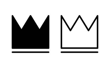 Crown ikon vektör illüstrasyonu. taç işareti ve sembol