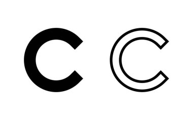 Telif hakkı ikon vektör illüstrasyonu. telif hakkı işareti ve sembol