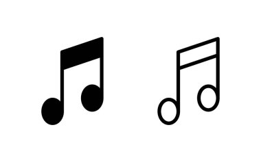 Müzik ikonu vektör illüstrasyonu. nota işareti ve sembol