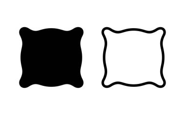 Yastık simgesi vektör çizimi. Yastık işareti ve sembol. Rahat yumuşacık yastık.