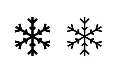 Kar ikonu vektör illüstrasyonu. kar tanesi işareti ve sembol