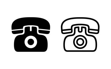 Telefon ikonu vektör çizimi. telefon işareti ve sembol