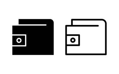 Cüzdan simgesi vektör illüstrasyonu. cüzdan işareti ve sembol