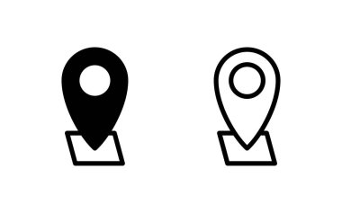 Adres simgesi vektör illüstrasyonu. Ev işareti ve sembol. nokta