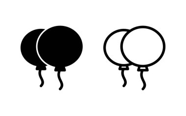 Balon simgesi vektör illüstrasyonu. Parti balonu işareti ve sembolü