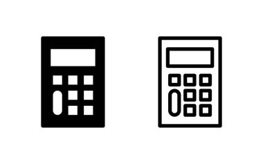 Hesap makinesi ikon vektör çizimi. Hesap makinesi işareti ve simgesi.