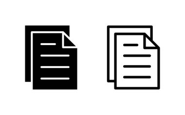 Belge simgesi vektör illüstrasyonu. Kağıt ve sembol. Dosya Simgesi
