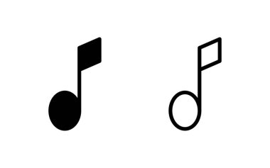 Müzik ikonu vektör illüstrasyonu. nota işareti ve sembol