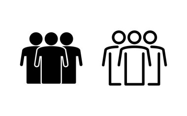 İnsanlar ikon vektör illüstrasyonu. İmza ve sembol. Kullanıcı Simgesi vektörü