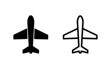 Düzlem ikonu vektör illüstrasyonu. Uçak işareti ve sembol. Uçuş taşıma sembolü. Seyahat işareti. uçak.