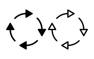 Simge vektör illüstrasyonunu tazele. İşareti ve sembolü yeniden yükle. Simgeyi güncelle.