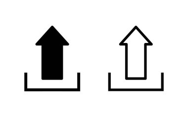 Simge vektör illüstrasyonu yükle. veri işareti ve sembolü yükle