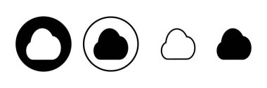 Bulut simgesi vektör çizimi. bulut işareti ve sembol