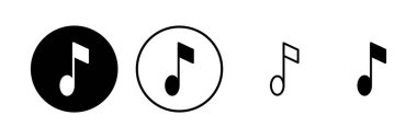 Müzik ikonu vektör illüstrasyonu. nota işareti ve sembol