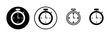 Kronometre ikon vektör illüstrasyonu. Zamanlayıcı işareti ve sembol. Geri sayım simgesi. Zaman Dönemi