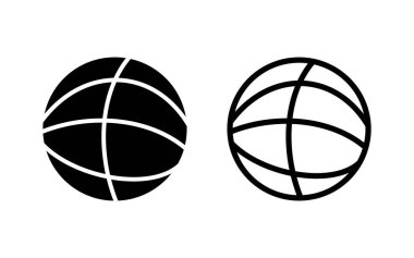 Basketbol ikonu vektör illüstrasyonu. Basketbol tabelası ve sembol