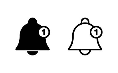 Bell Simgesi vektör çizimi. Web sitesi tasarımı için uyarı işareti ve sembol