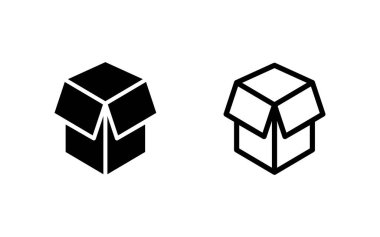 Kutu simgesi vektör illüstrasyonu. kutu işareti ve sembol, paket, paket