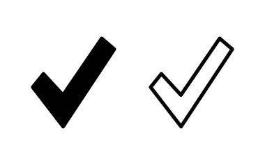 İşaret simgesi vektör illüstrasyonunu kontrol et. İşaret işareti ve sembol