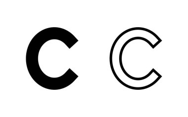 Telif hakkı ikon vektör illüstrasyonu. telif hakkı işareti ve sembol