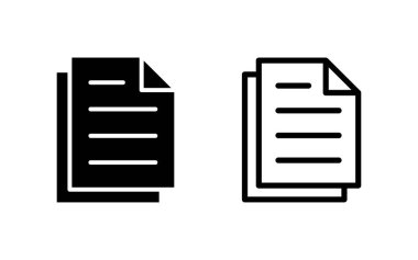 Belge simgesi vektör illüstrasyonu. Kağıt ve sembol. Dosya Simgesi