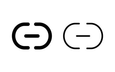 Bağlantı simgesi vektör illüstrasyonu. Hiper bağlantı zinciri işareti ve sembolü