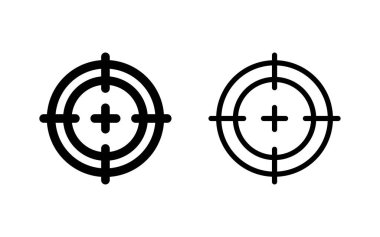 Hedef ikon vektör çizimi. hedef simge vektörü. hedef pazarlama işareti ve sembol