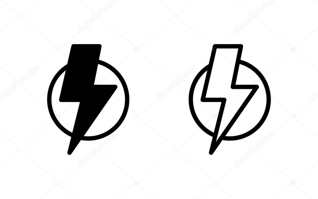 Lightning icon vector illustration. electric sign and symbol. power icon. energy sign