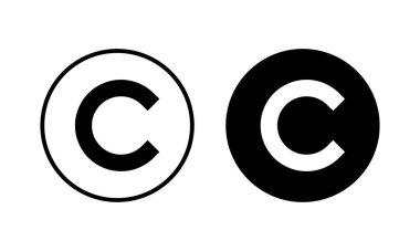 Telif hakkı ikon vektör illüstrasyonu. telif hakkı işareti ve sembol
