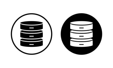 Veritabanı ikonu vektör illüstrasyonu. veritabanı işareti ve sembolü