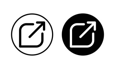 Dış bağlantı ikonu vektör illüstrasyonu. bağlantı işareti ve sembol. hiper bağlantı sembolü