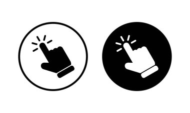 El ile ikon vektör illüstrasyonuna tıklayın. İşaret ve sembol. el imleç simgesi