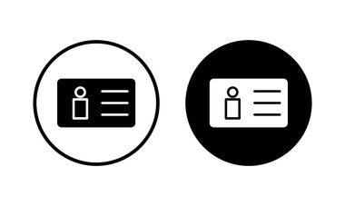 Lisans simgesi vektör illüstrasyonu. Kimlik kartı simgesi. Sürücü ehliyeti, personel kimlik kartı 