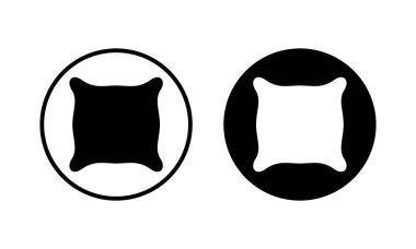 Yastık simgesi vektör çizimi. Yastık işareti ve sembol. Rahat yumuşacık yastık.