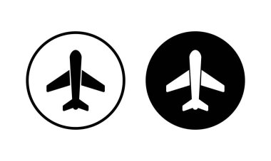 Düzlem ikonu vektör illüstrasyonu. Uçak işareti ve sembol. Uçuş taşıma sembolü. Seyahat işareti. uçak.