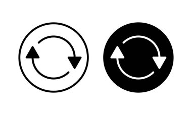 Simge vektör illüstrasyonunu tazele. İşareti ve sembolü yeniden yükle. Simgeyi güncelle.