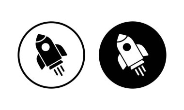 Roket ikon vektör illüstrasyonu. Başlangıç işareti ve sembol. roket fırlatma simgesi