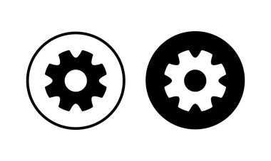 Simge vektör illüstrasyonu ayarlanıyor. İşaret ayarları ve sembol. Vites İşareti