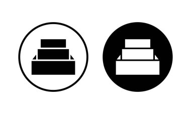 Dizin simgesi illüstrasyonunu arşivle. Belge vektör simgesi. Depolama simgesini arşivle.