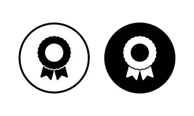 Rozet simgesi vektör çizimi. Ödül ikon vektörü. İşaret ve sembollere ulaşın. Damga