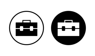 Evrak çantası ikon vektör illüstrasyonu. Bavul işareti ve sembol. bagaj sembolü.